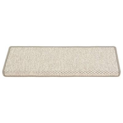 Itsekiinnittyvät porrasmatot sisaltyyli 15 kpl 65x21x4 cm beige