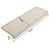 Itsekiinnittyvät porrasmatot sisaltyyli 15 kpl 65x21x4 cm beige