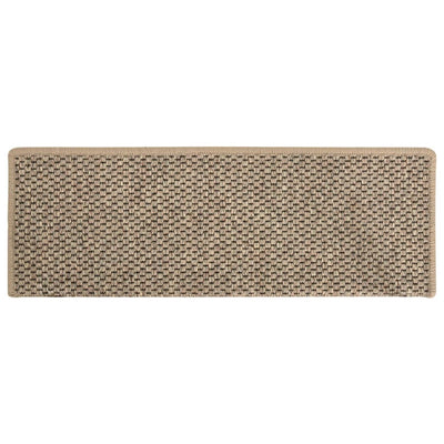 Itsekiinnittyvät porrasmatot sisaltyyli 15 kpl 65x21x4 cm beige
