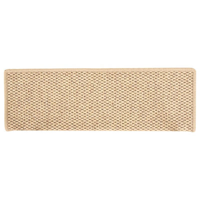 Itsekiinnittyvät porrasmatot sisaltyyli 15kpl 65x21x4cm v.beige