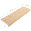 Itsekiinnittyvät porrasmatot sisaltyyli 15kpl 65x21x4cm v.beige