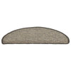 Itsekiinnittyvät porrasmatot 15 kpl 56x17x3 cm beige ja harmaa