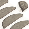 Itsekiinnittyvät porrasmatot 15 kpl 56x17x3 cm beige ja harmaa