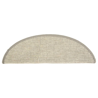 Itsekiinnittyvät porrasmatot 15 kpl 56x17x3 cm hopea