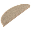 Itsekiinnittyvät porrasmatot 15 kpl 56x17x3 cm tumma beige