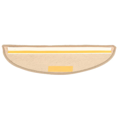 Itsekiinnittyvät porrasmatot 15 kpl 56x17x3 cm tumma beige