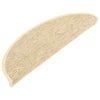 Itsekiinnittyvät porrasmatot 15 kpl 56x17x3 cm vaalea beige