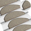 Itsekiinnittyvät porrasmatot 15 kpl harmaa ja beige 65x21x4 cm