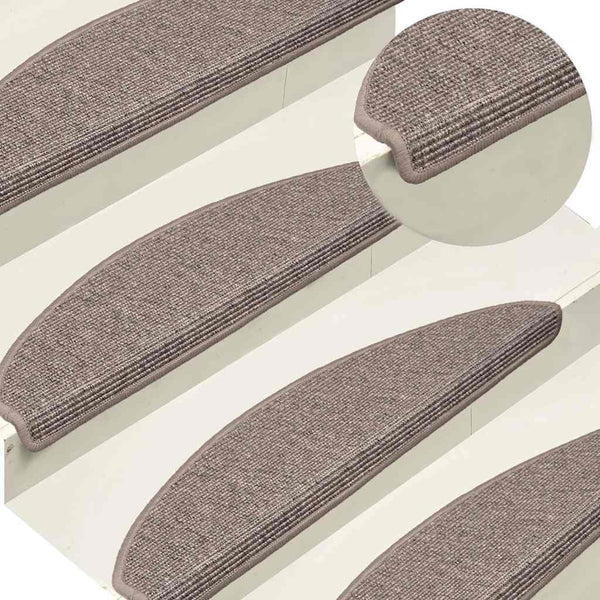 Porrasmatot 15 kpl 65x21x4 cm tummanbeige puolipyöreä suuri