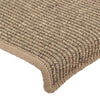 Itsekiinnittyvät porrasmatot 15 kpl tumma beige 65x21x4 cm