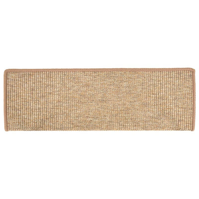 Itsekiinnittyvät porrasmatot 15 kpl vaaleanruskea 65x21x4 cm