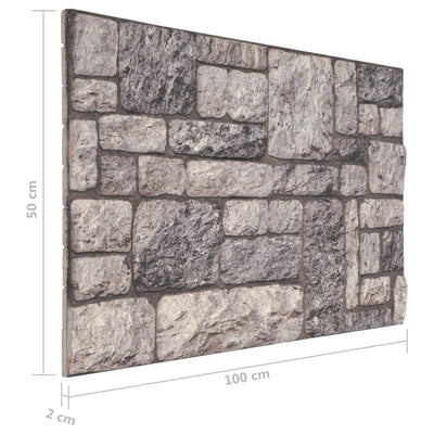 3D-seinäpaneelit vaaleanharmaa tiilikuvio 10 kpl EPS
