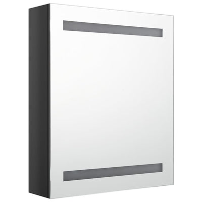 LED kylpyhuoneen peilikaappi kiiltävä musta 50x14x60 cm