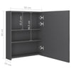 LED kylpyhuoneen peilikaappi harmaa 50x14x60 cm
