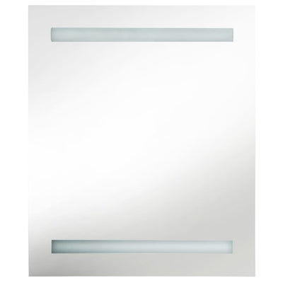LED kylpyhuoneen peilikaappi valkoinen ja tammi 50x14x60 cm