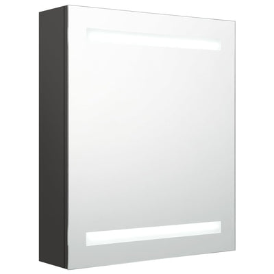 LED kylpyhuoneen peilikaappi antrasiitti 50x14x60 cm