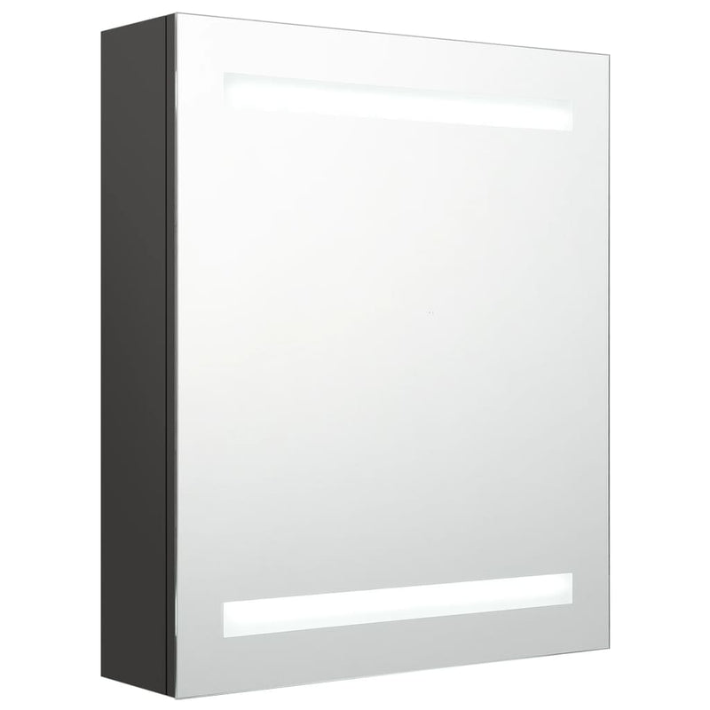 Antrasiitti led kylpyhuoneen peilikaappi Broinas 50x14x60cm