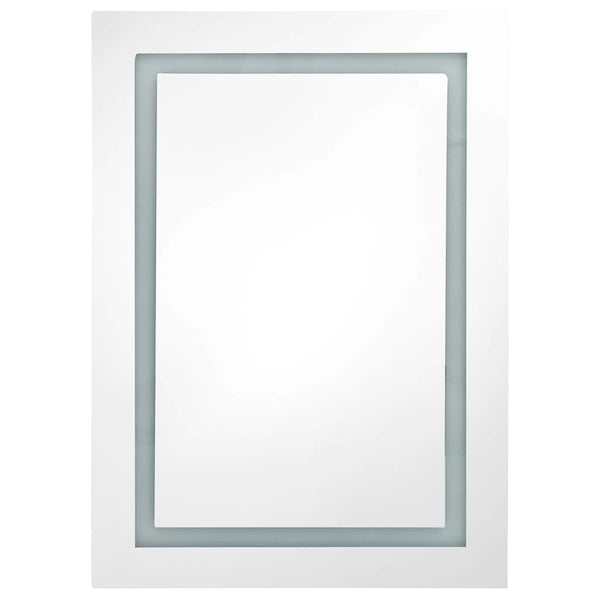 LED kylpyhuoneen peilikaappi betoninharmaa 50x13x70 cm