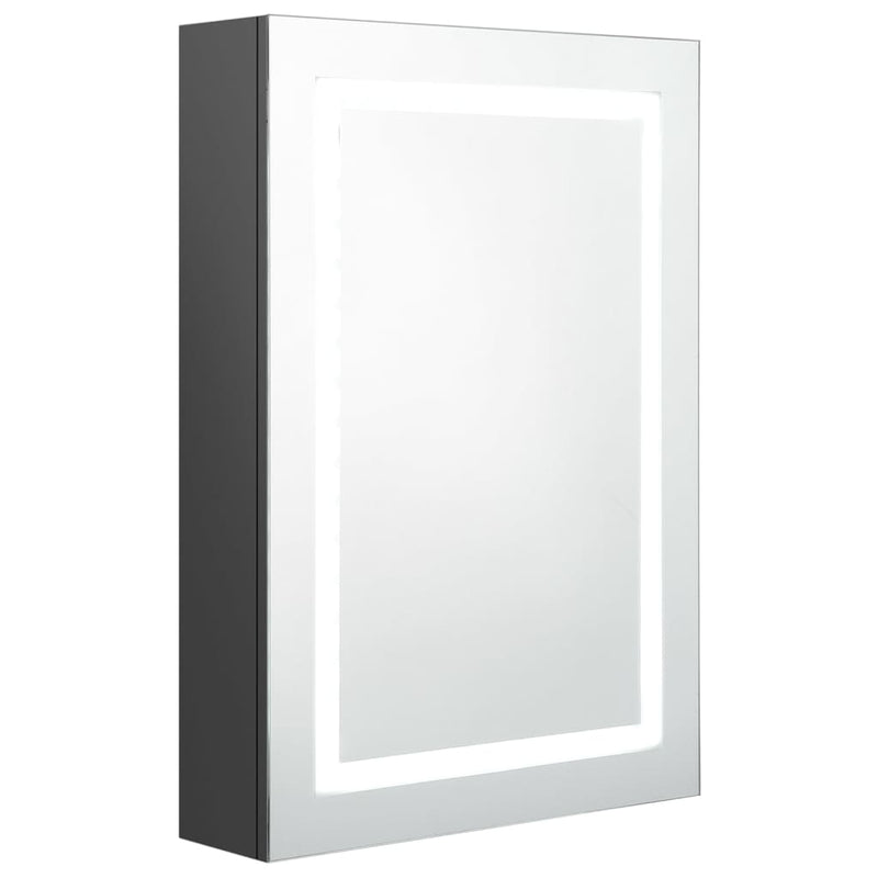 Harmaa led kylpyhuoneen peilikaappi Ciolponea 50x13x70cm