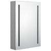 LED kylpyhuoneen peilikaappi betoninharmaa 50x13x70 cm