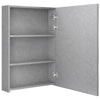 LED kylpyhuoneen peilikaappi betoninharmaa 50x13x70 cm