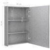 LED kylpyhuoneen peilikaappi betoninharmaa 50x13x70 cm