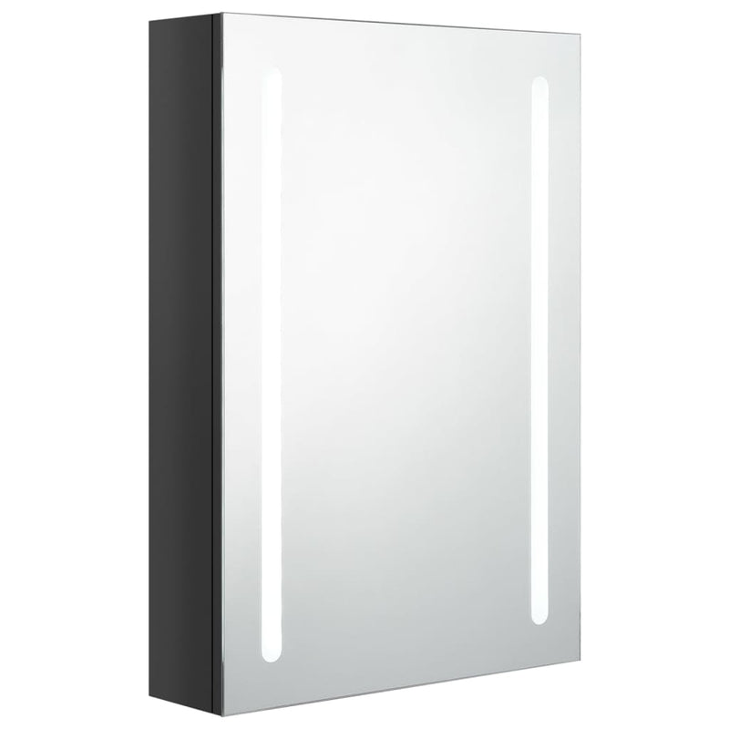 Musta led kylpyhuoneen peilikaappi Eustin 50x13x70cm