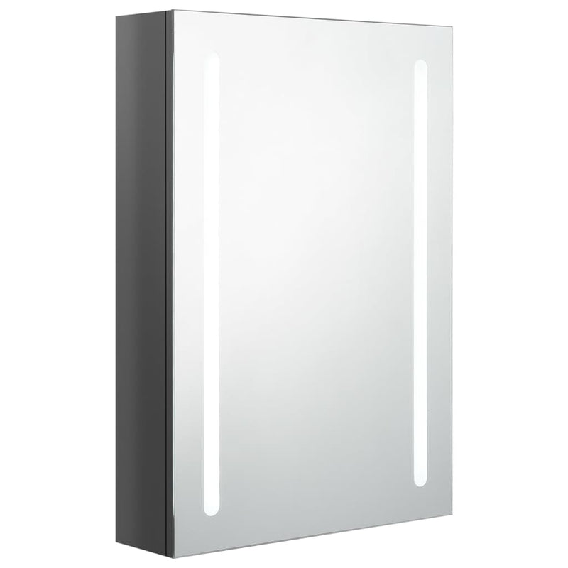 Eustin harmaa kylpyhuoneen peilikaappi led 50x13x70cm