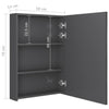 LED kylpyhuoneen peilikaappi kiiltävä harmaa 50x13x70 cm