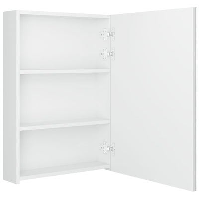 LED kylpyhuoneen peilikaappi kiiltävä valkoinen 50x13x70 cm