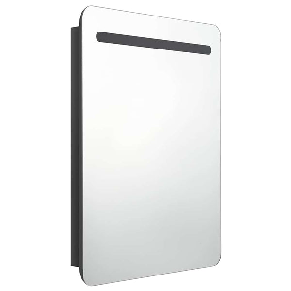 LED kylpyhuoneen peilikaappi kiiltävä musta 60x11x80 cm