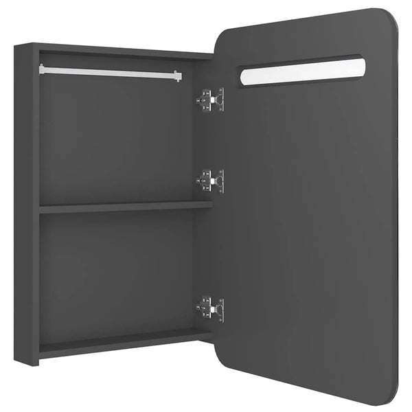 LED kylpyhuoneen peilikaappi harmaa 60x11x80 cm