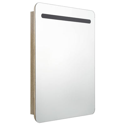 LED kylpyhuoneen peilikaappi tammi 60x11x80 cm