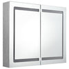 LED kylpyhuoneen peilikaappi betoninharmaa 80x12x68 cm