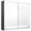 LED kylpyhuoneen peilikaappi harmaa 80x12x68 cm