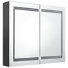 LED kylpyhuoneen peilikaappi harmaa 80x12x68 cm