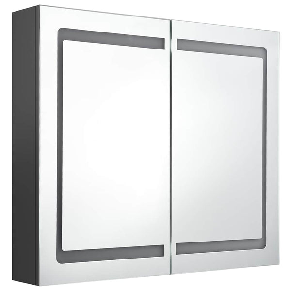 LED kylpyhuoneen peilikaappi harmaa 80x12x68 cm