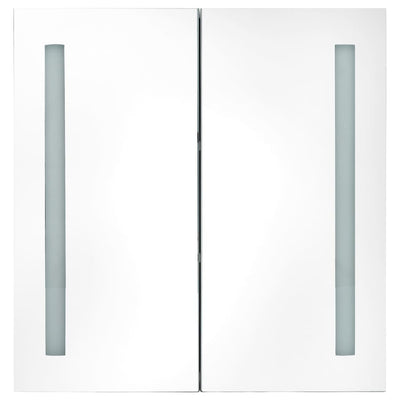LED kylpyhuoneen peilikaappi betoninharmaa 62x14x60 cm