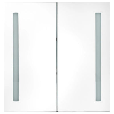 LED kylpyhuoneen peilikaappi kiiltävä musta 62x14x60 cm