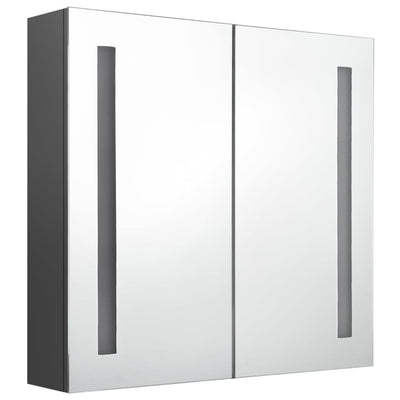 LED kylpyhuoneen peilikaappi harmaa 62x14x60 cm