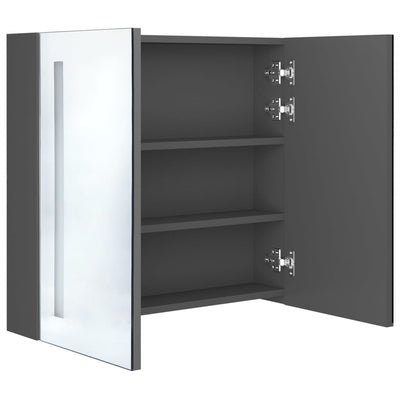 LED kylpyhuoneen peilikaappi harmaa 62x14x60 cm
