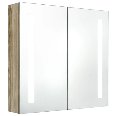 LED kylpyhuoneen peilikaappi tammi 62x14x60 cm