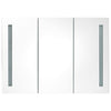 LED kylpyhuoneen peilikaappi betoninharmaa 89x14x62 cm