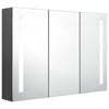 LED kylpyhuoneen peilikaappi 89x14x62 cm harmaa