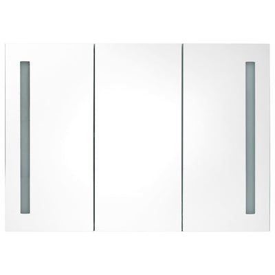 LED kylpyhuoneen peilikaappi 89x14x62 cm harmaa