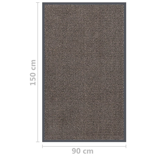 Tummanruskea ovimatto Rihawi 90x150cm (nukallinen)