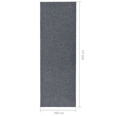 Käytävän kuramatto 100x350 cm harmaa