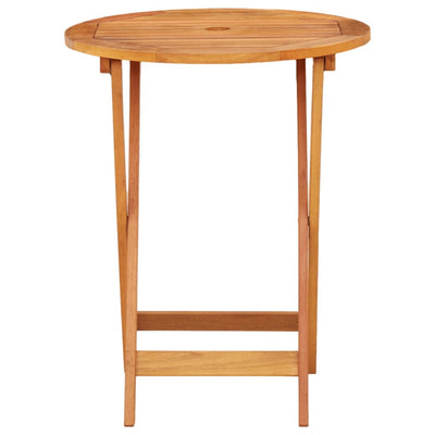 Kokoontaittuva puutarhapöytä Ø60x75 cm täysi eukalyptuspuu
