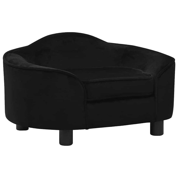 Koiran sohva musta 67x47x36 cm plyysi