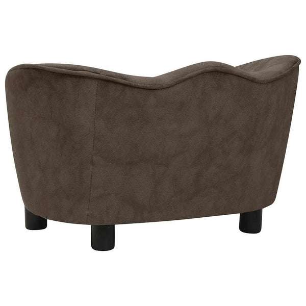 Koiran sohva ruskea 66x43x40 cm plyysi
